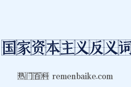 国家资本主义反义词是什么意思的图片